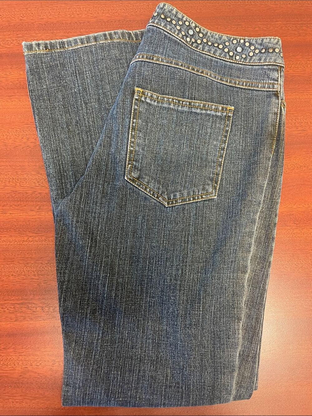 Morrissey Y? Women's Dark Blue Studded-Waist Jeans